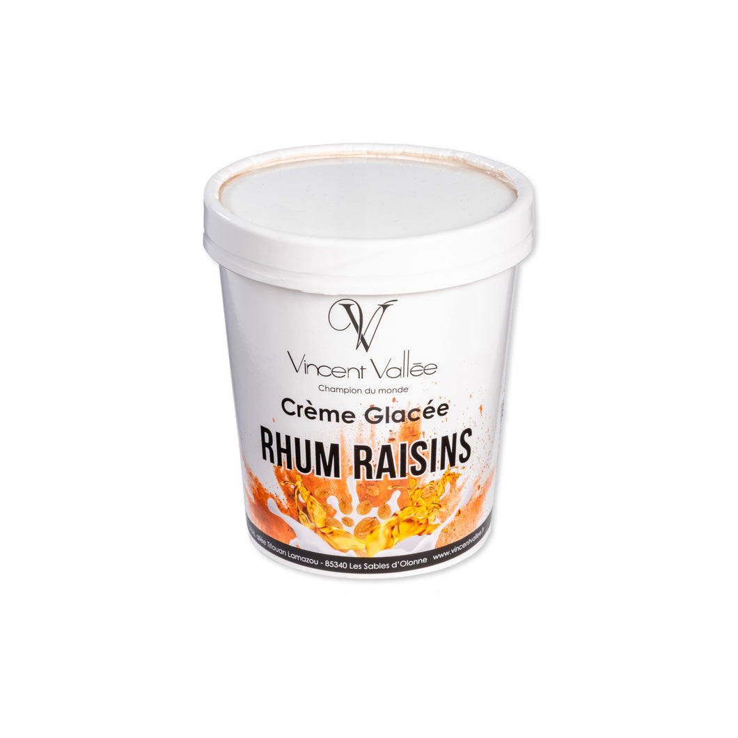 Crème glacée Rhum Raisins
