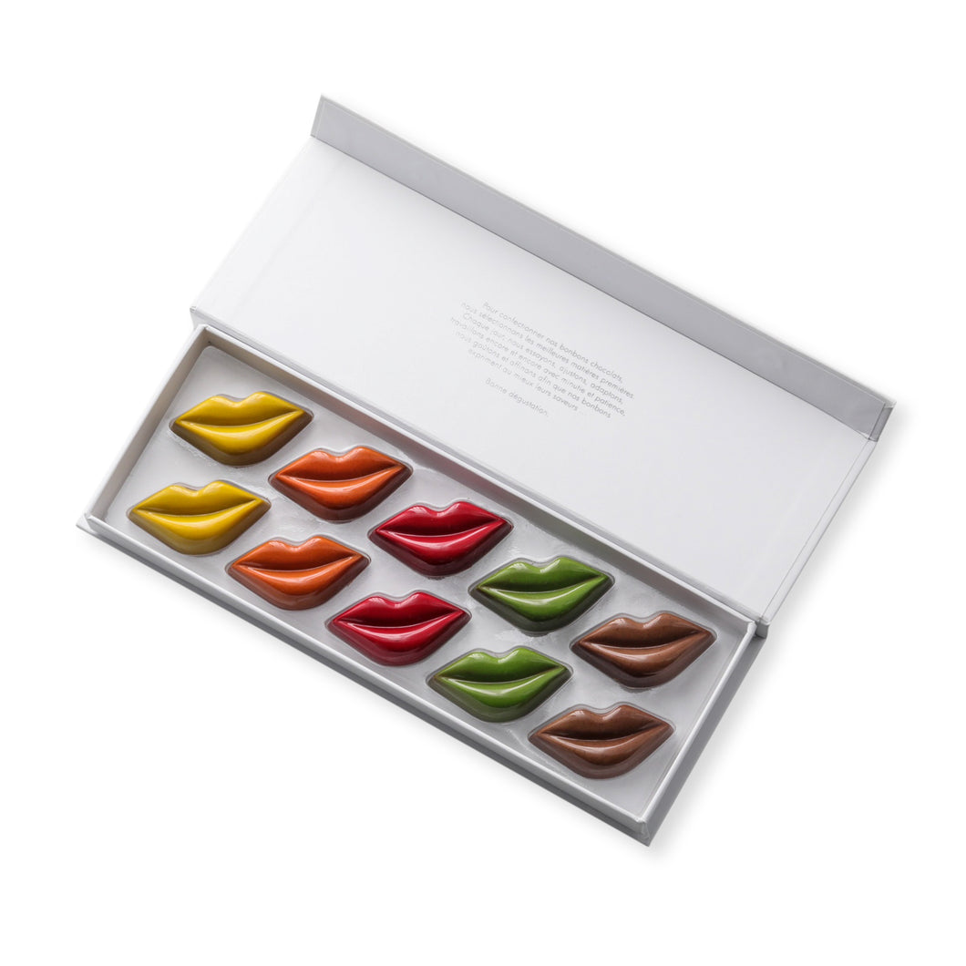 Les Baisers des Sablaises disponible en coffrets de 6/10/20 chocolats
