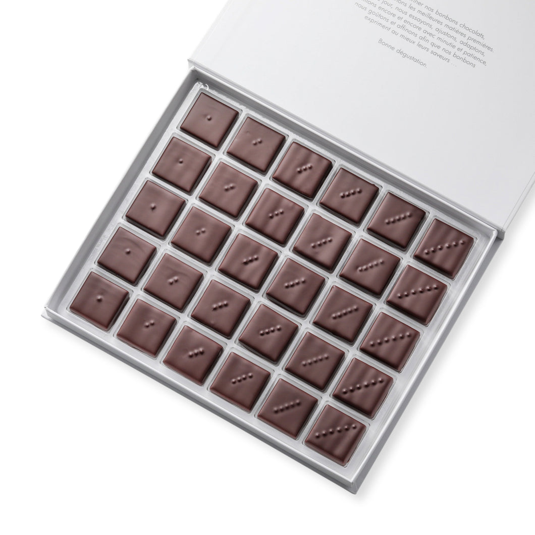 Coffret Ganache pures origines 30 chocolats