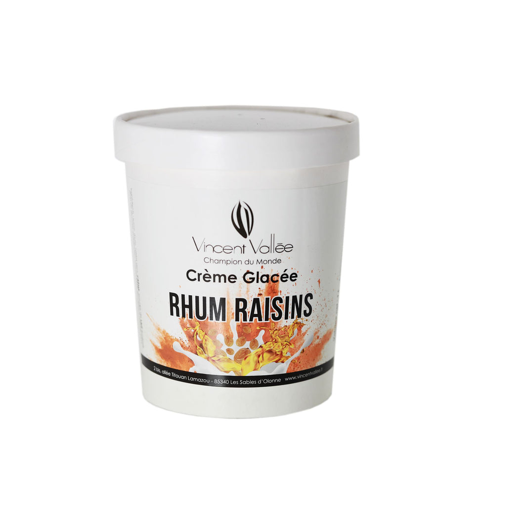 Crème glacée Rhum raisins